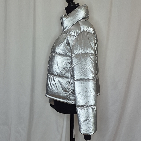 Gap Silver Big Puff Crop Jacket - Size SP - Picture 4 of 16